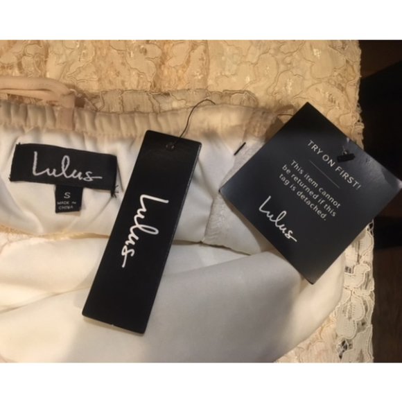 Lulus Zenith Cream Lace Wedding Dress - Picture 3 of 3